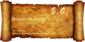 Bosch Otelló névjegykártya